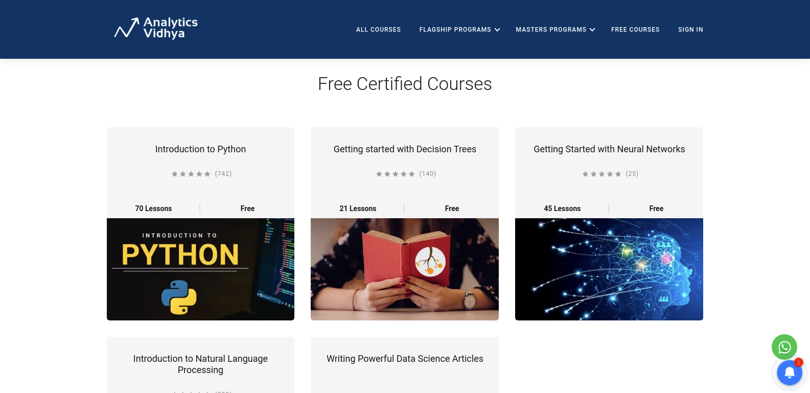 Analytics Vidhya python learn